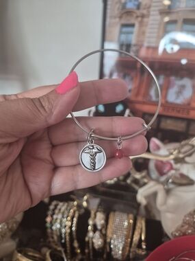 Medical Symbol Charm Bangle